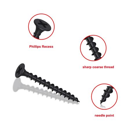 High Quality Galvanized Black Phosphate Gypsum Drywall Screws For Metal