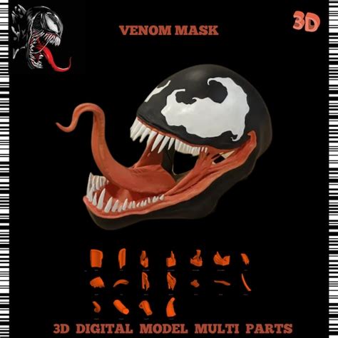 Spiderman Venom Mask Stl Files Etsy