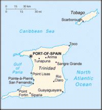 Map Of Trinidad And Tobago Small