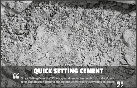 Quick Setting Cement Uses Advantages And Disadvantages