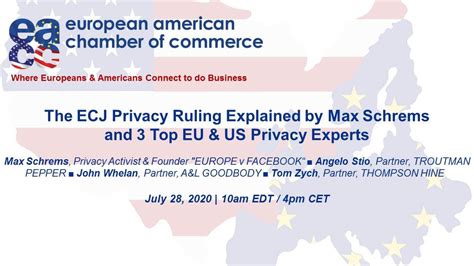 The Ecj Privacy Ruling Explained By Max Schrems And 3 Top Eu And Us