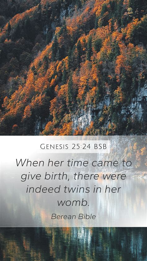 Genesis 25 24 BSB Mobile Phone Wallpaper When Her Time Came To Give