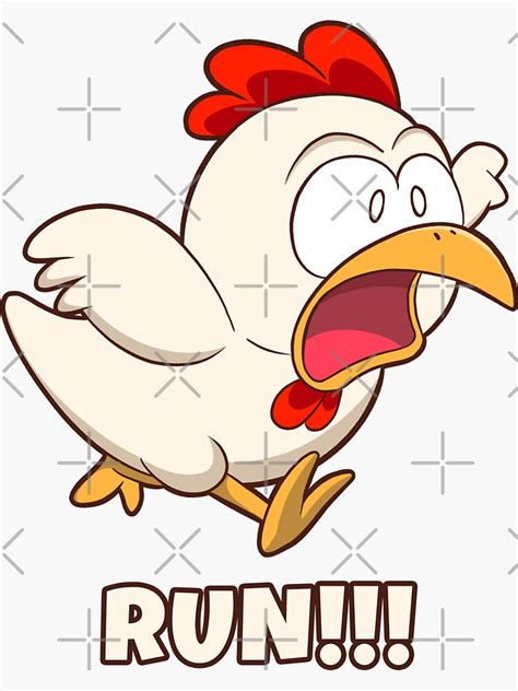 "Chicken Run Meme" Sticker for Sale by DynieKid | Redbubble