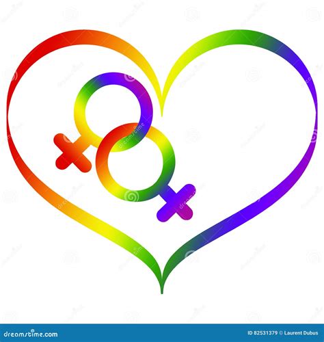 Lesbian Rainbow Sign Icon Stock Illustration Illustration Of Beauty