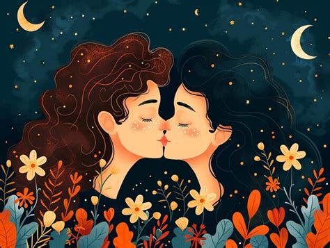 Ilustra O Dia Internacional Do Beijo Feliz Vetor Premium