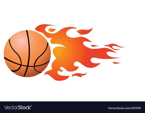 Flaming Ball Royalty Free Vector Image Vectorstock