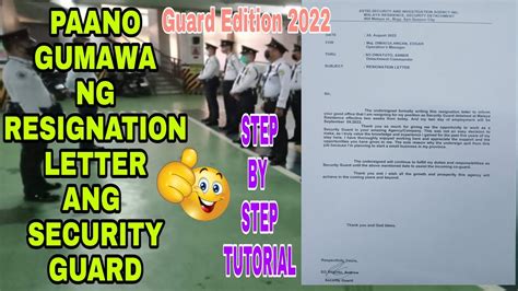 Paano Gumawa Ng Resignation Letter Ang Security Guardguard Editiontutorialrobertcd Vlogs