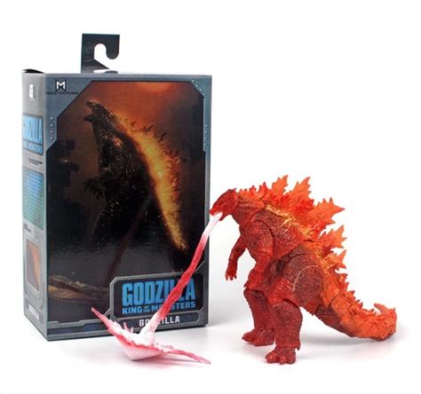 Neca Godzilla Burning And Neca Burning Godzilla With Red Blasters Fully