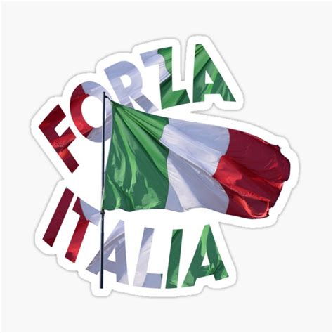 Forza Italia Italy Flag Sticker For Sale By Artworkdesign Redbubble