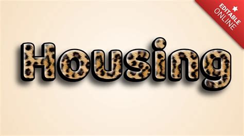 Housing Leopard D Text Effect Generator