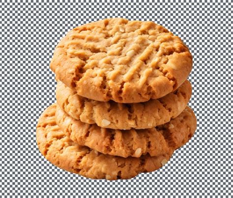 Coockies Saborosos E Deliciosos De Manteiga De Amendoim Isolados Em