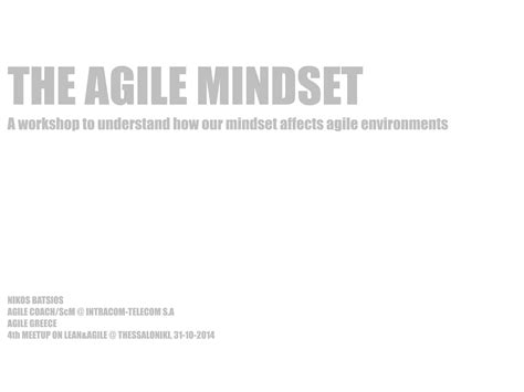 The Agile Mindset Ppt Free Download