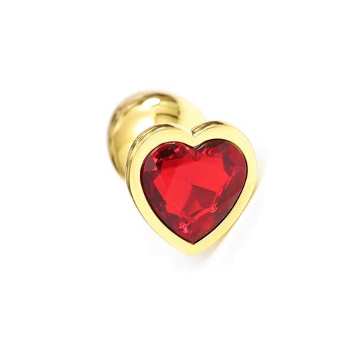 Plug Anal Met Lico Dorado Con Joya Corazon Small Costaintima Ar