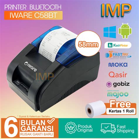 Jual Printer Bluetooth Thermal Kasir Mm Iware C Bt Shopee Indonesia