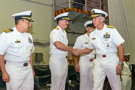 USS Ronald Reagan Conducts Change Of Command At Sea Commander U S