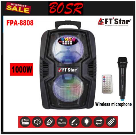 FT Star FPA 8808 10X2 Inches Trolley Speaker Lazada PH