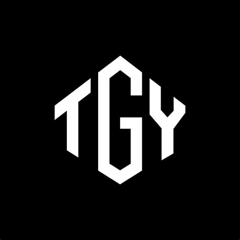 TGY letter logo design with polygon shape. TGY polygon and cube shape ...