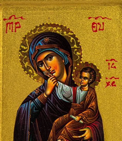 Virgin Mary Icon Panagia Paramythia Handmade Greek Orthodox Etsy Orthodox Icons Byzantine