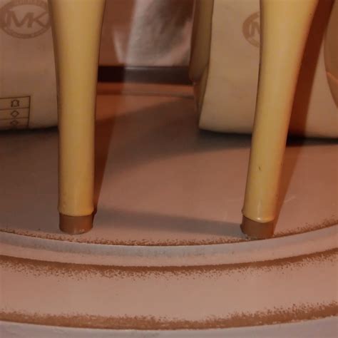 Michael Kors Nude Faux Leather Stilettos Size 10 Gem