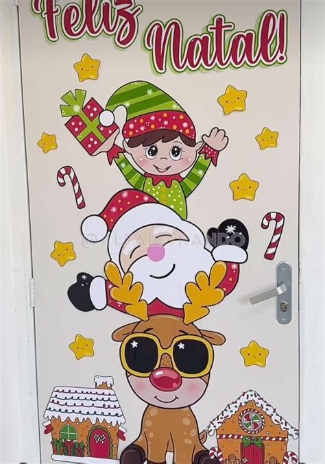 Pin de Paola SC em navidad Artesanato de natal diy Painéis de porta