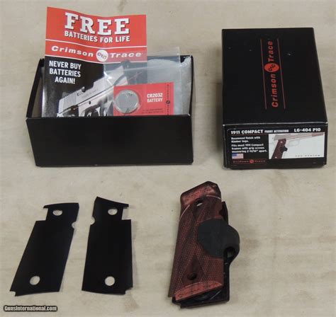 Kimber Logo Crimson Trace Laser Grips Rosewood For Compact 1911 Pistol Nib