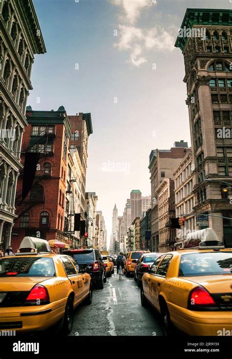 Traffic Jam In Soho New York City Manhattan Usa Stock Photo Alamy