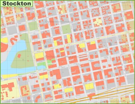 Detailed Map of Downtown Stockton - Ontheworldmap.com