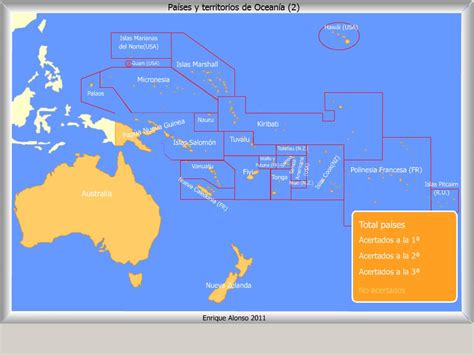 Mapa interactivo de Oceanía Países y territorios de Oceanía Cómo se