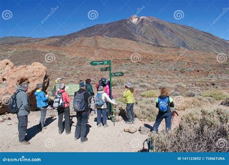 Volcano Pico Del Teide Parque Nacional Ilhas Canárias De Tenerife Espanha 15 11 2018 Grupo