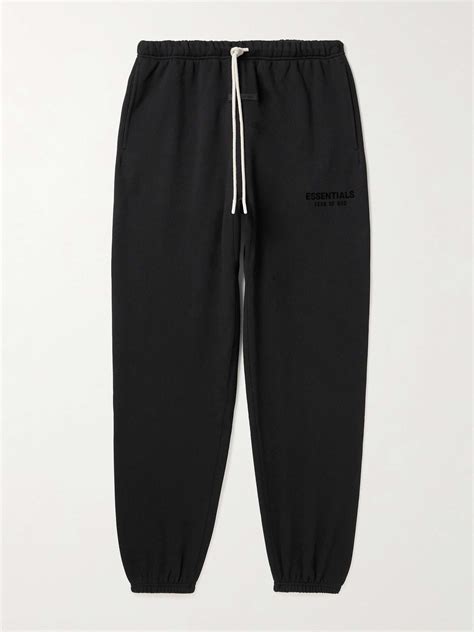 Fear Of God Essentials Logo Appliqu D Cotton Blend Jersey Sweatpants