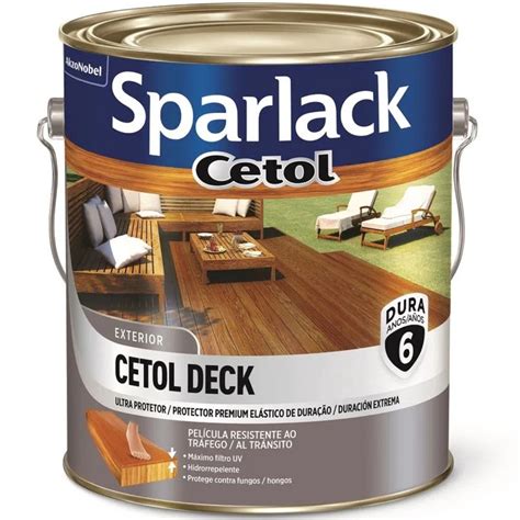 Verniz Sparlack Cetol Deck Semi Brilho Para Madeira Natural Litros