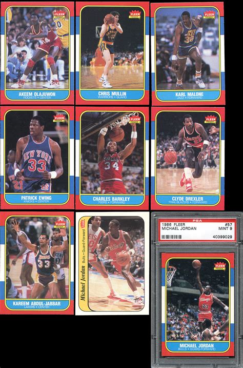 Lot Detail 1986 87 Fleer Basketball Complete Set With PSA 9 MINT