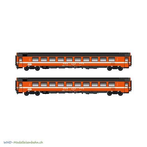 Hobbytrain N Dc Sbb Er Set Personenwagen Bpm Kl Uic Z Orange