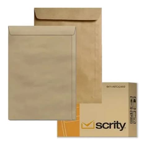 Envelope A Saco Kraft X Mm Unids Scrity Shopee Brasil