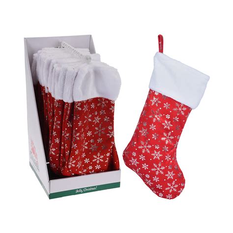 Snowflake Red White Christmas Stockings Daiso Japan Middle East