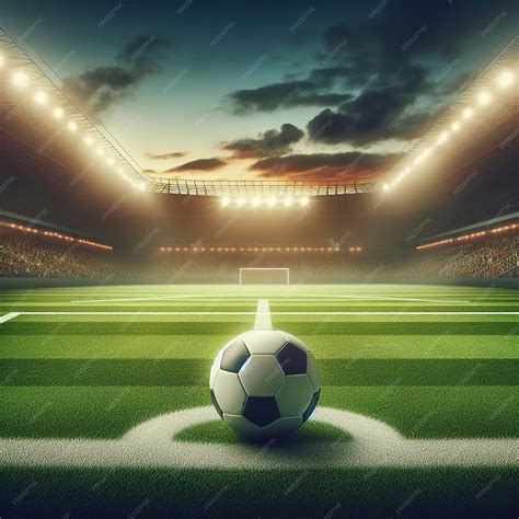 Premium Photo Soccer Football Field Stadium Grass Line Ball Background Texture