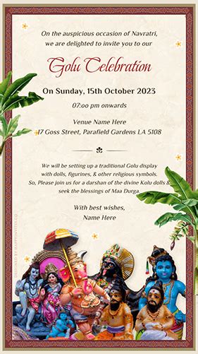 Navaratri Golu Invitation Card For WhatsApp Happy Invites