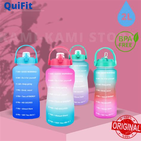 Jual Botol Air Minum Quifit Tritan Motivasi L Botol Gym Gradasi