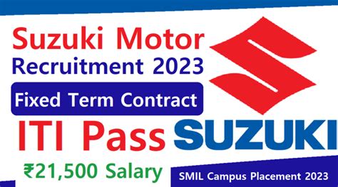 Suzuki Motor Ftc Recruitment Iti Latest Vacancy Anil Sir Iti