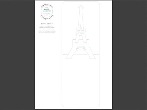 Eiffel Tower Pop Up Cards Kirigami Sliceform