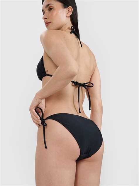 Dół od bikini damski czarny 4F Odzież obuwie i akcesoria sportowe