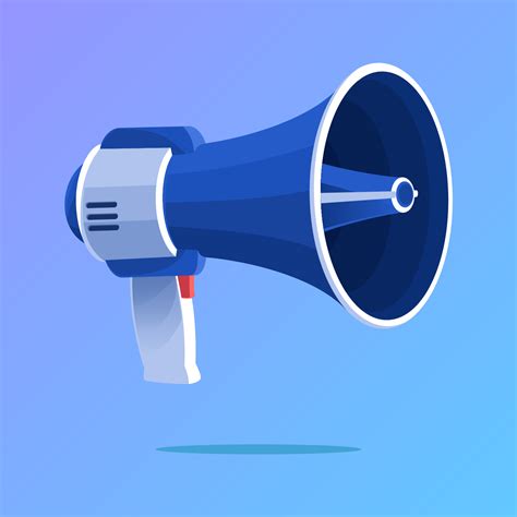 Blue Megaphone Vector Vector Art At Vecteezy