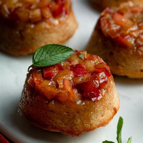 Check Out Mini Rhubarb Upside Down Cakes Recipe And More From Sur La