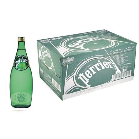 Вода минеральная Perrier (Перье) 12 шт. по 0.75 л, газированная, стекло ...