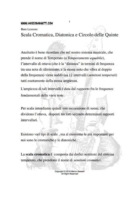 Pdf Appunti Cromatico E Diatonico Marco Sassetti Scala Cromatica