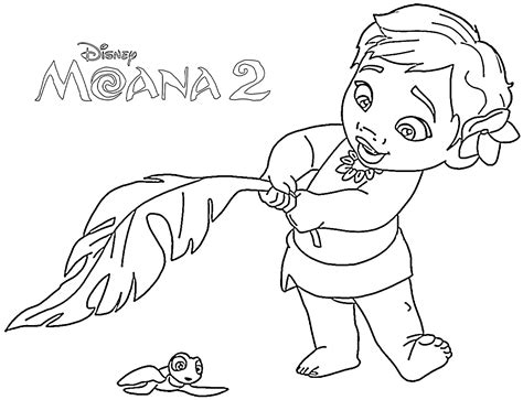 Moana 2 Para Colorir E Imprimir - Desenhos de Moana 2 para imprimir e colorir 🌊
