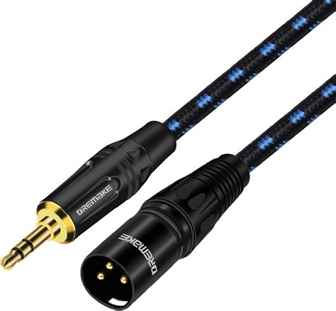 DREMAKE 3 5mm To XLR Microphone Cable 10FT 1 8 Inch 3 5mm Male To