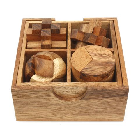 Puzzlespiele W Rfel In Einer Holzbox Holz Puzzle Knobel Iq Spiel