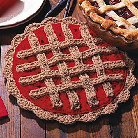 Cherry Pie Hot Pad Pattern By Nanette M Seale Hot Pads Crochet Hot