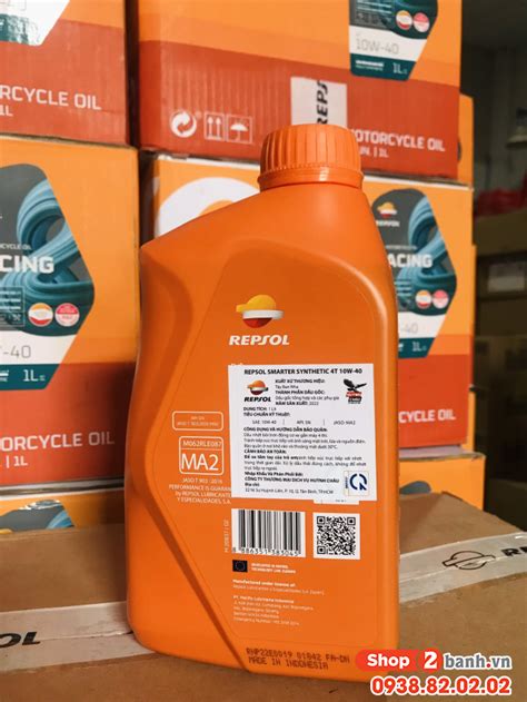 Nhớt Repsol Smarter Synthetic 4T 10W 40 1L Shop2banh vn